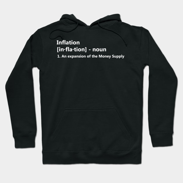 Inflation Definition Hoodie by Claudia Williams Apparel